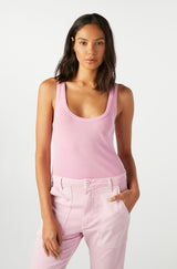 AMO Denim Layering Tank in Peony