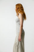 AMO Denim Long Rib Tank in Pumice