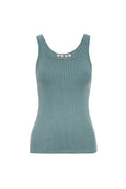 AMO Denim | Long Rib Tank in Teal