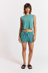 AMO Denim Gloria Short in Teal