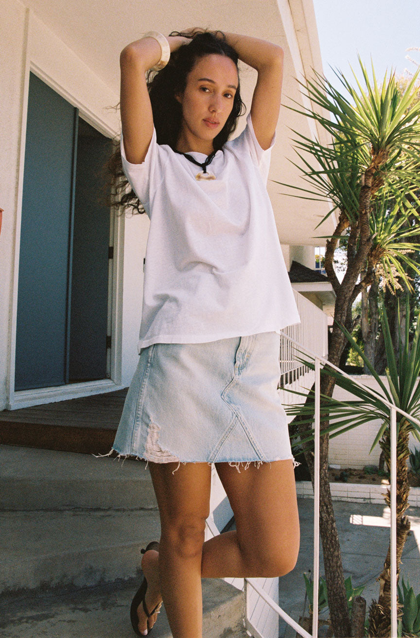 AMO Denim | Alexis Skirt in Trace