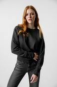 AMO Denim Lovebird Double Layer Fleece in Vintage Black