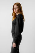 AMO Denim Lovebird Double Layer Fleece in Vintage Black