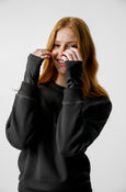 AMO Denim Lovebird Double Layer Fleece in Vintage Black