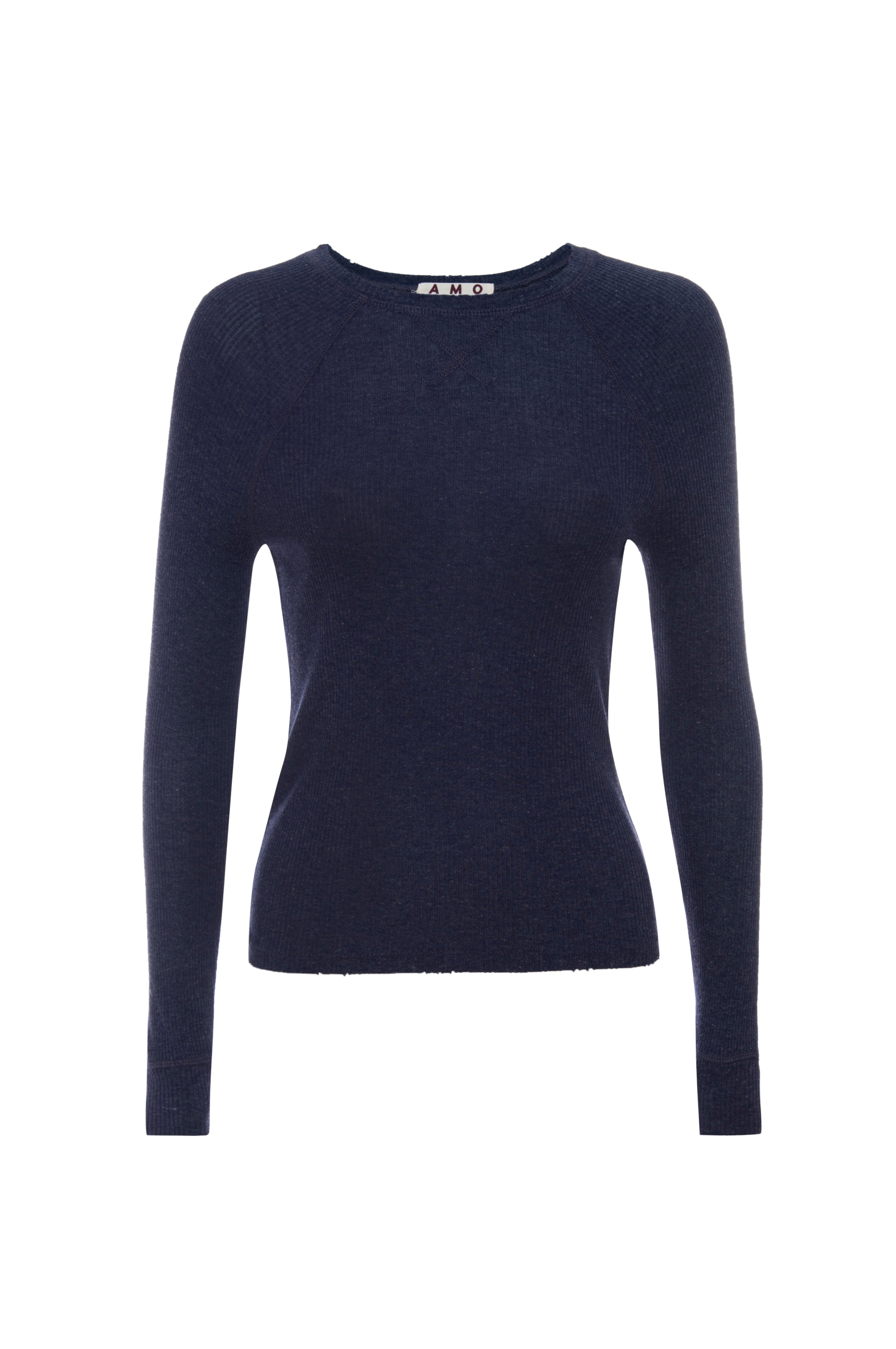 AMO Denim | Lovely Rib Tee in Neptune – A M O