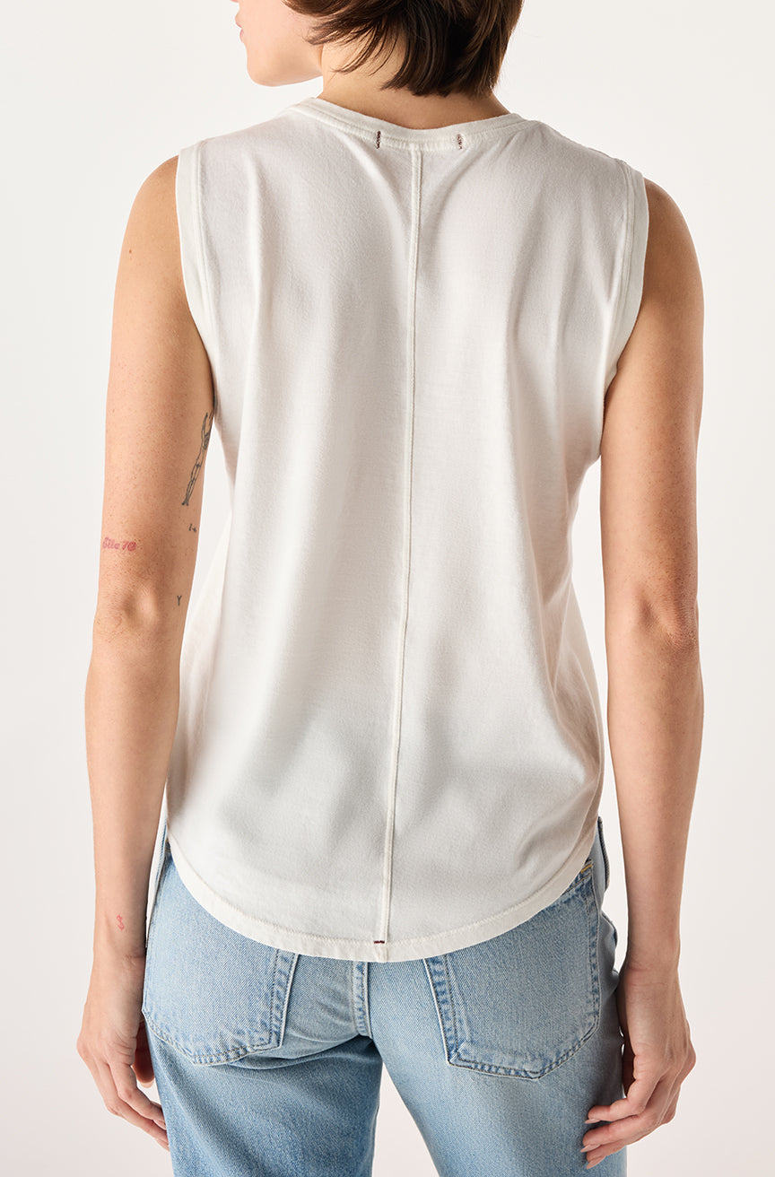 AMO Denim | Lula Tank in Eggshell