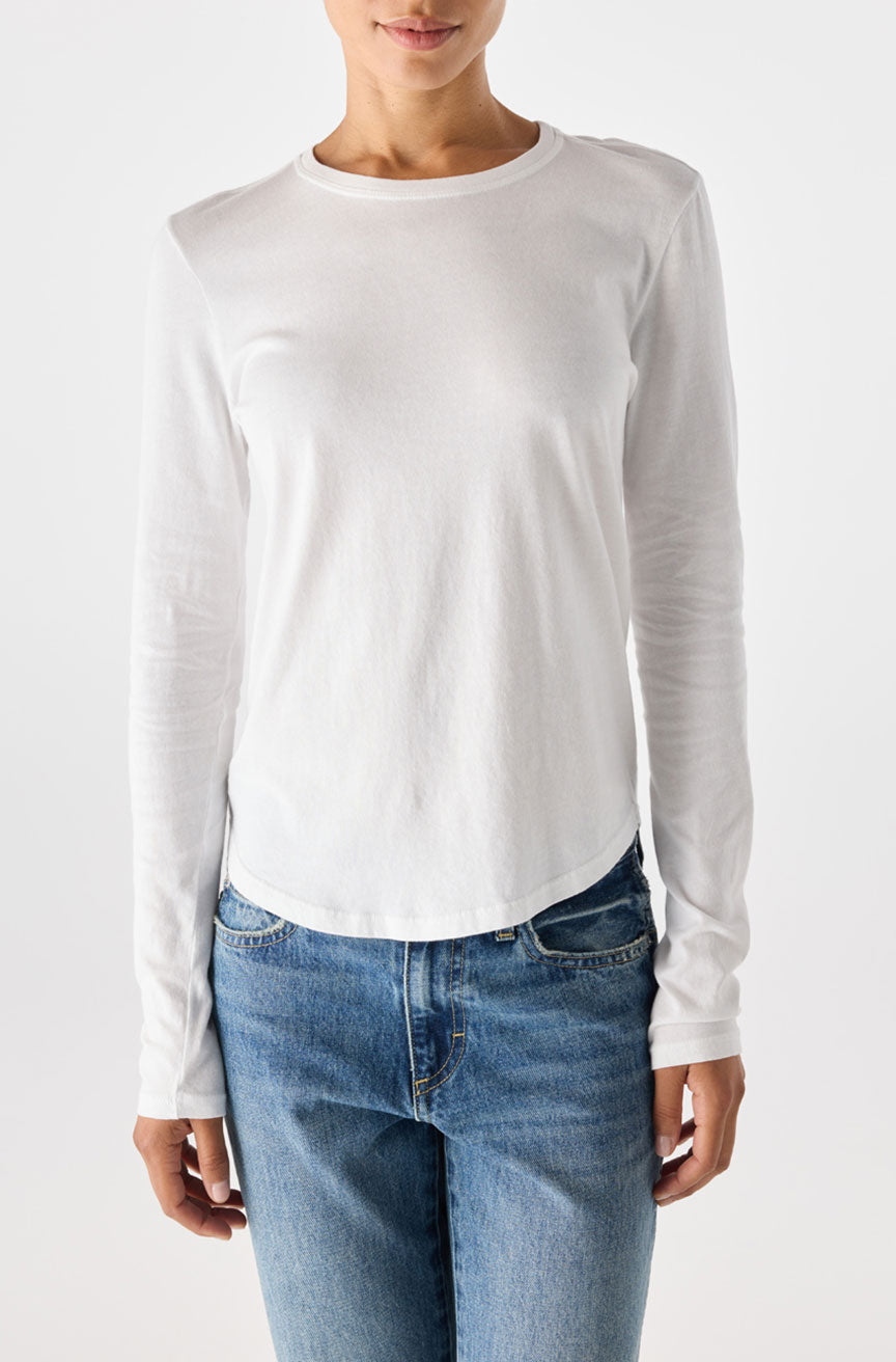 AMO Denim | Quinn Long Sleeve in White
