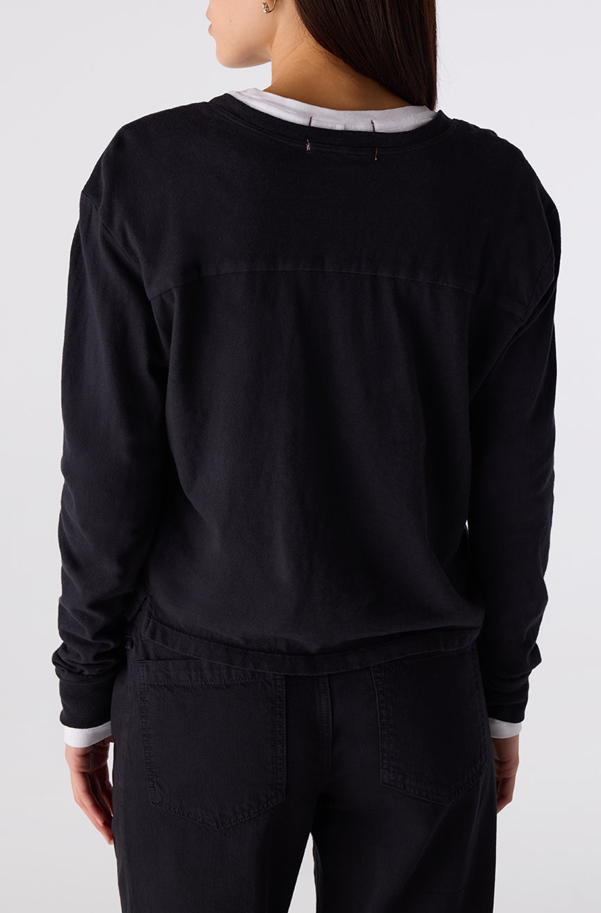 AMO Denim | Faye Henley in Vintage Black