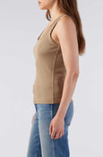 AMO Denim | Angel Rib Tank in Sand