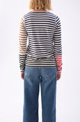 AMO Denim | Marla Tee in Bone/Neptune Multi