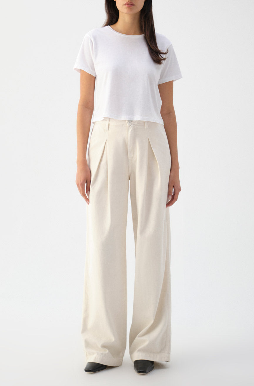 AMO Denim | Mary Trouser in Porcelain