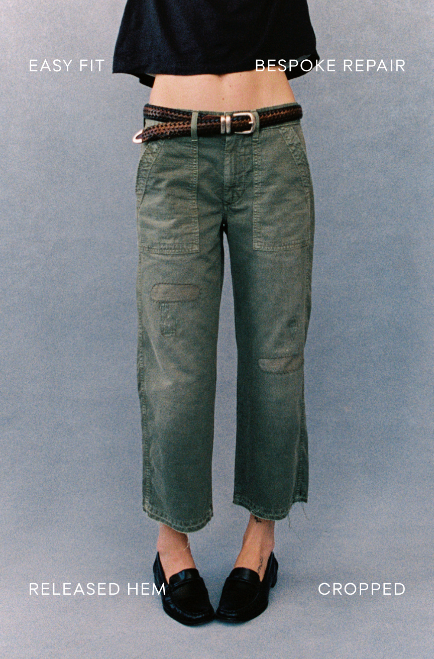 Easy Army Slouch Crop