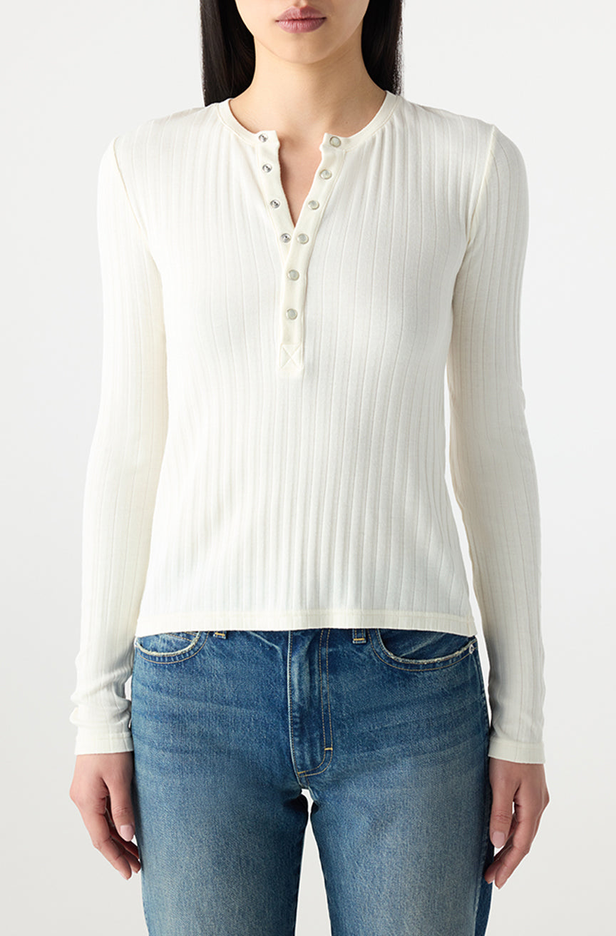 AMO Denim | Lottie Top in Bone