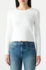 AMO Denim | Slim Rib Tee in White