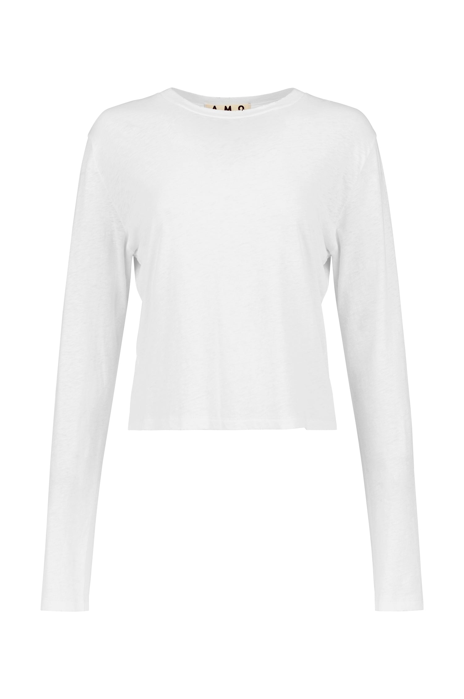 AMO Denim | Linen L/S Babe Tee in White