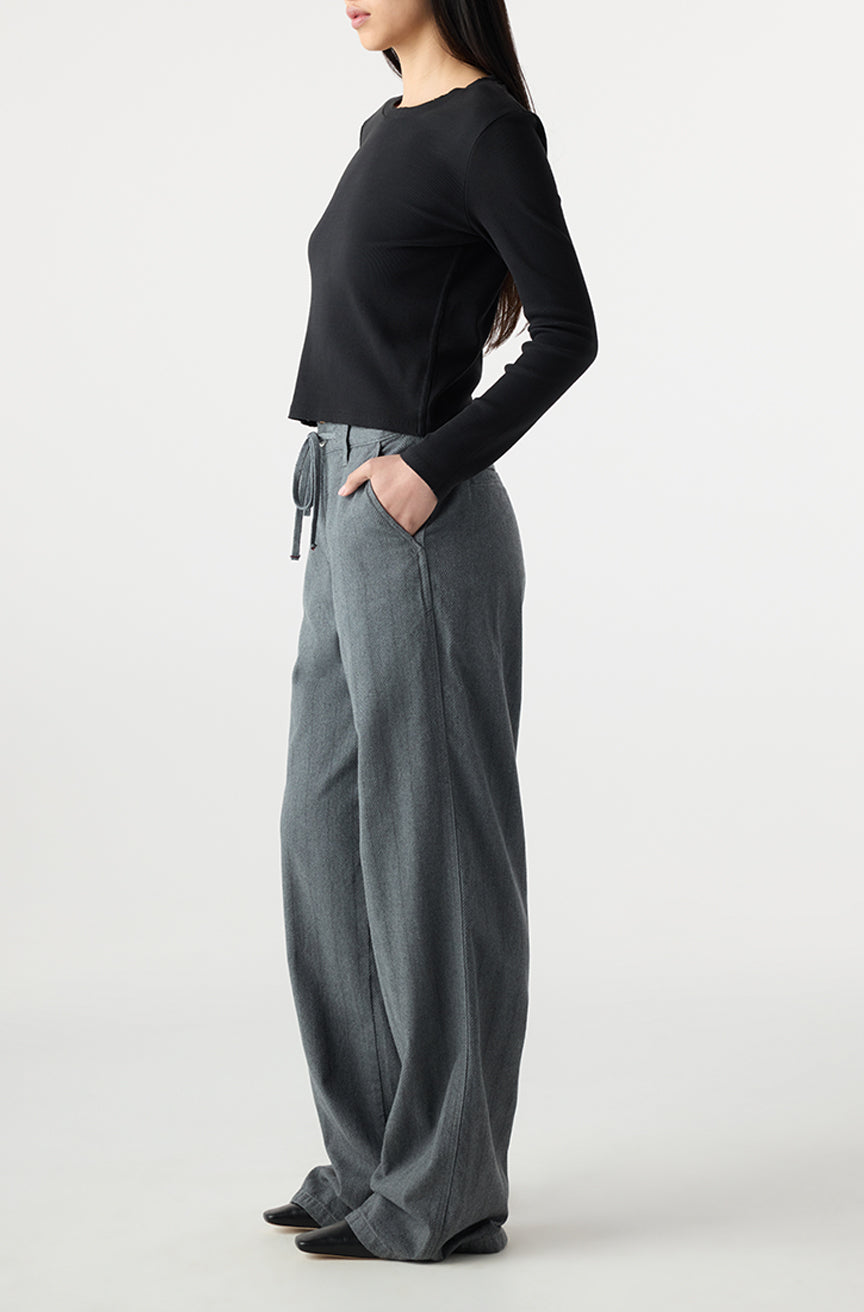 AMO Denim | Nora Pant in Heather Grey