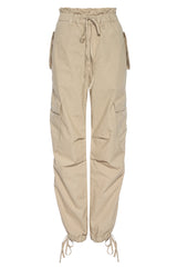 AMO Denim Parachute Pant in Oatmilk