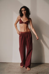 AMO Denim x KYE | Daily Triangle Bra + Mies Brief + Recline Pant in Burgundy