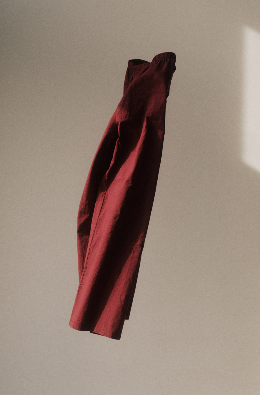 AMO Denim x KYE | Recline Pant in Burgundy