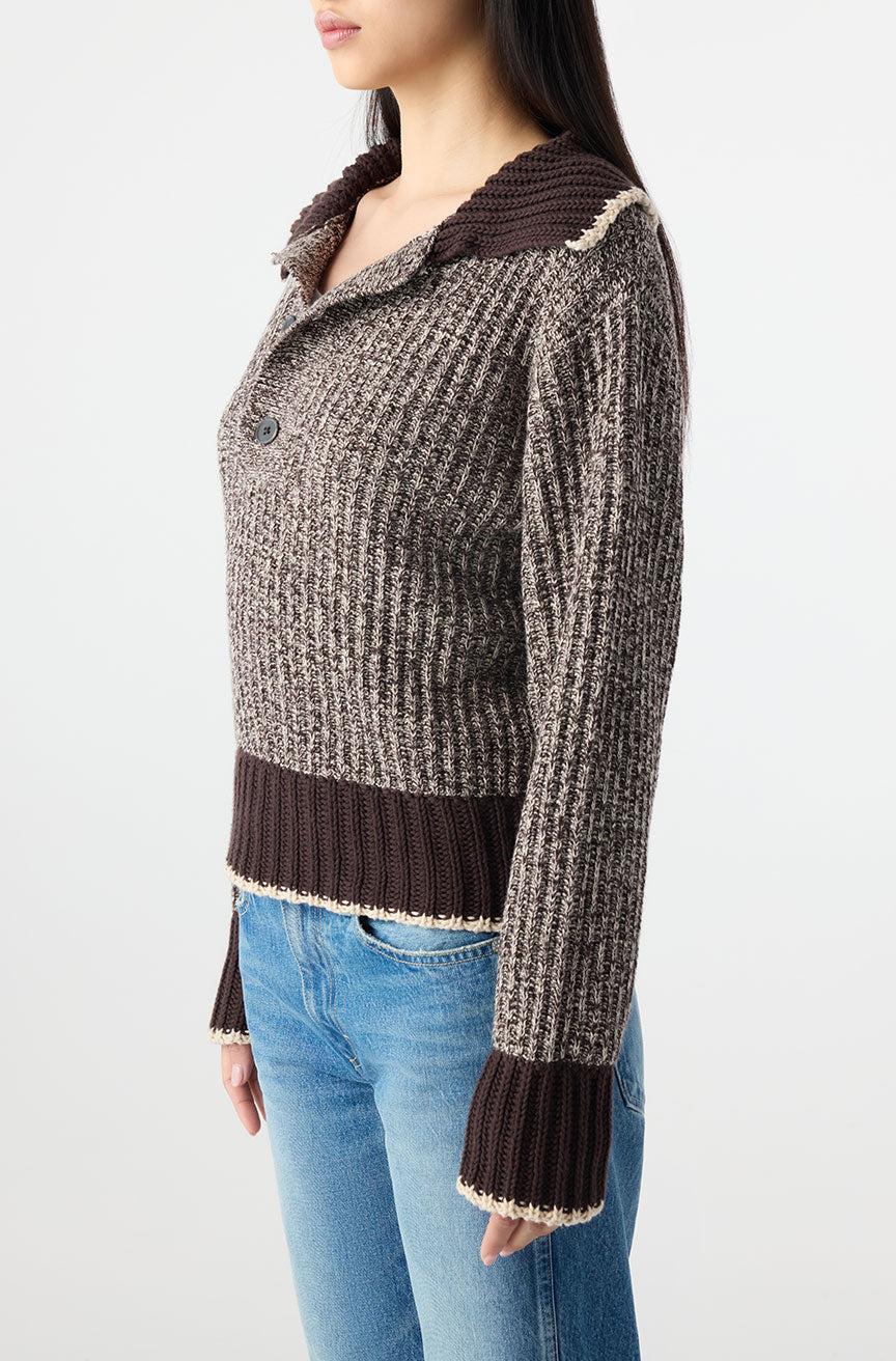 AMO Denim | Bobbie Sweater in Mocha/Storm