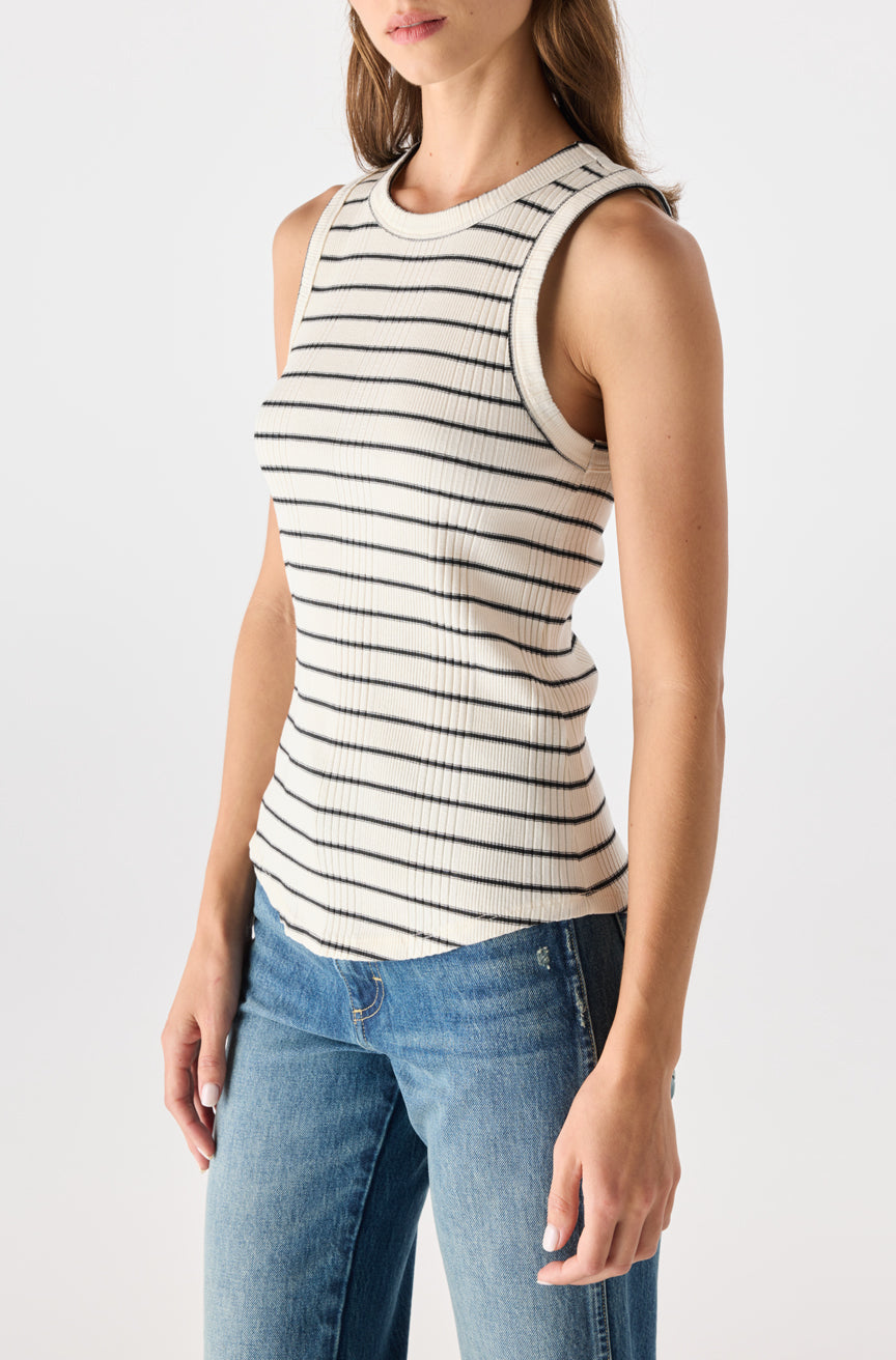 AMO Denim | Vera Tank in Natural/Black