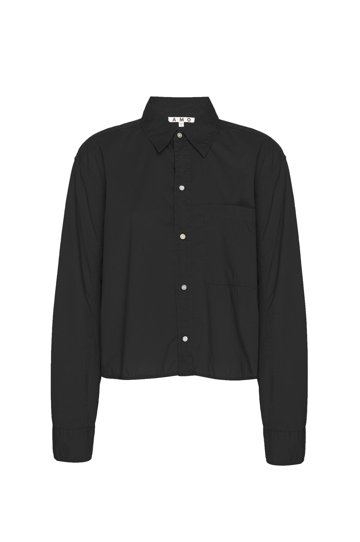 AMO Denim | Ruth Crop Shirt in Black