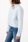 AMO Denim | Ruth Crop Shirt in Blue Bird