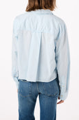 AMO Denim | Ruth Crop Shirt in Blue Bird