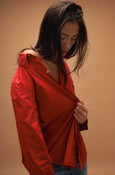 Ruth Oversized Shirt <br> Cherry