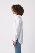 AMO Denim Ruth Oversized Shirt in White Stripe