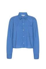 AMO Denim | Ruth Crop Shirt in French Blue