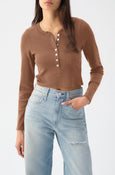 AMO Denim | Sassy Henley in Walnut