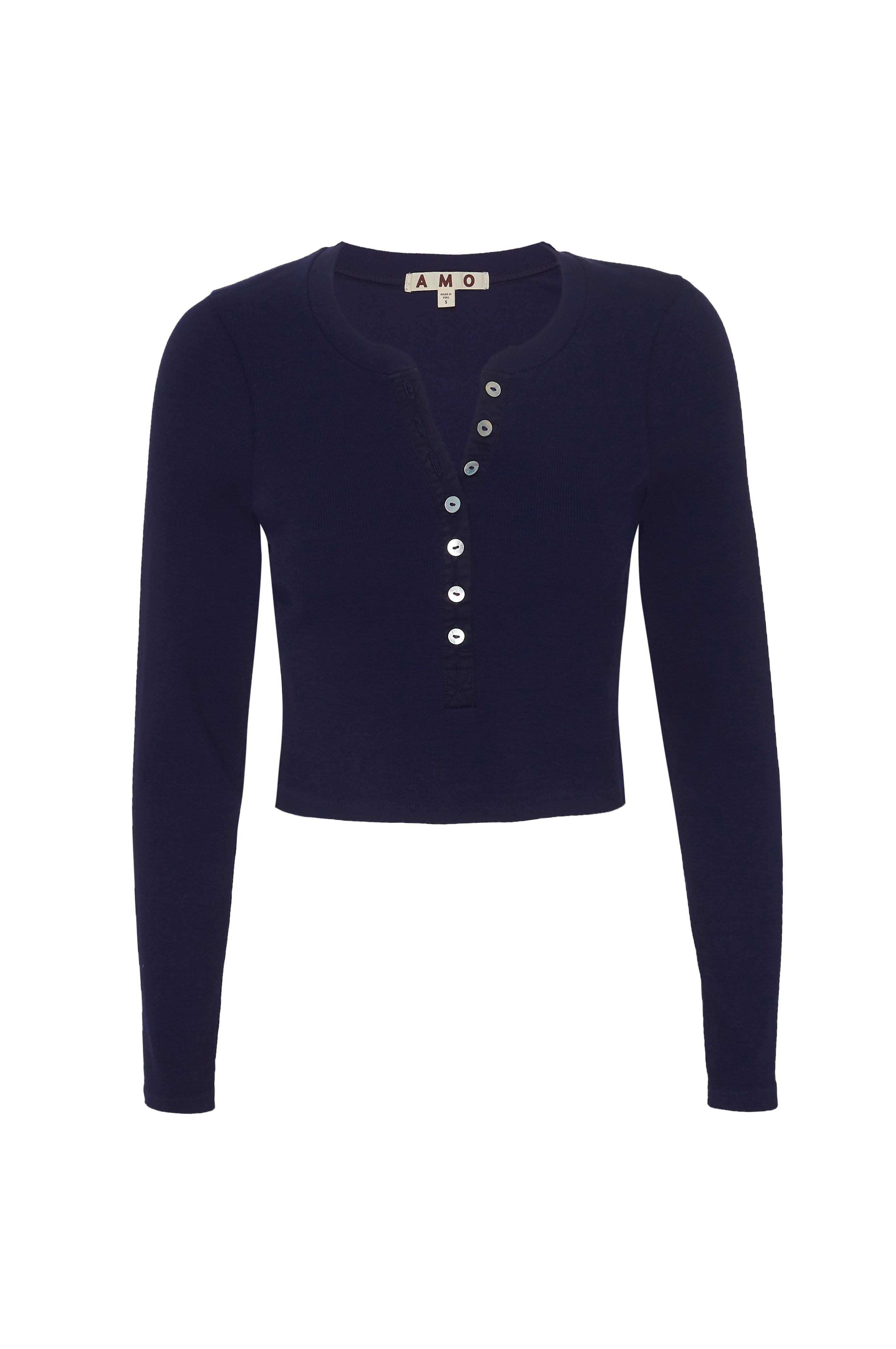 AMO Denim | Sassy Henley in Neptune – A M O