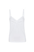 AMO Denim Scallop Cami in White