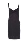 AMO Denim Scallop Cami Dress in Black