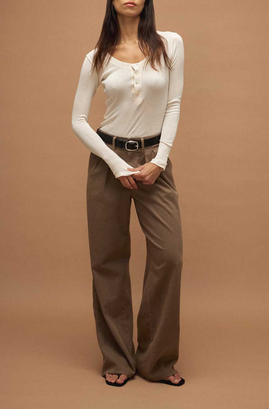 AMO Denim | Sheryl Trouser in Coffee – A M O
