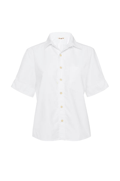 AMO Denim | Shirley Short Sleeve in White