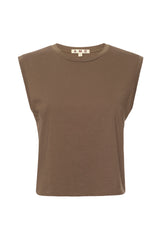 AMO Denim | Sleeveless Babe Tee in Coffee