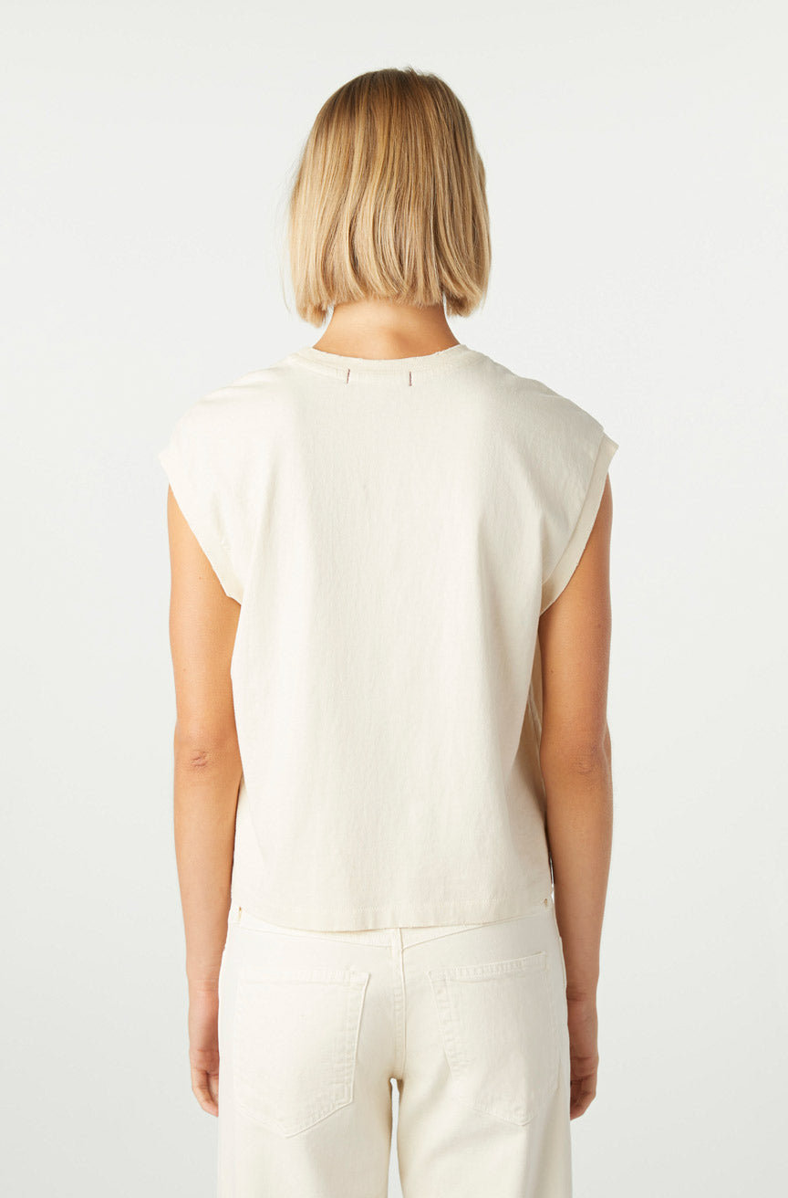 AMO Denim Sunny Tee in Bone