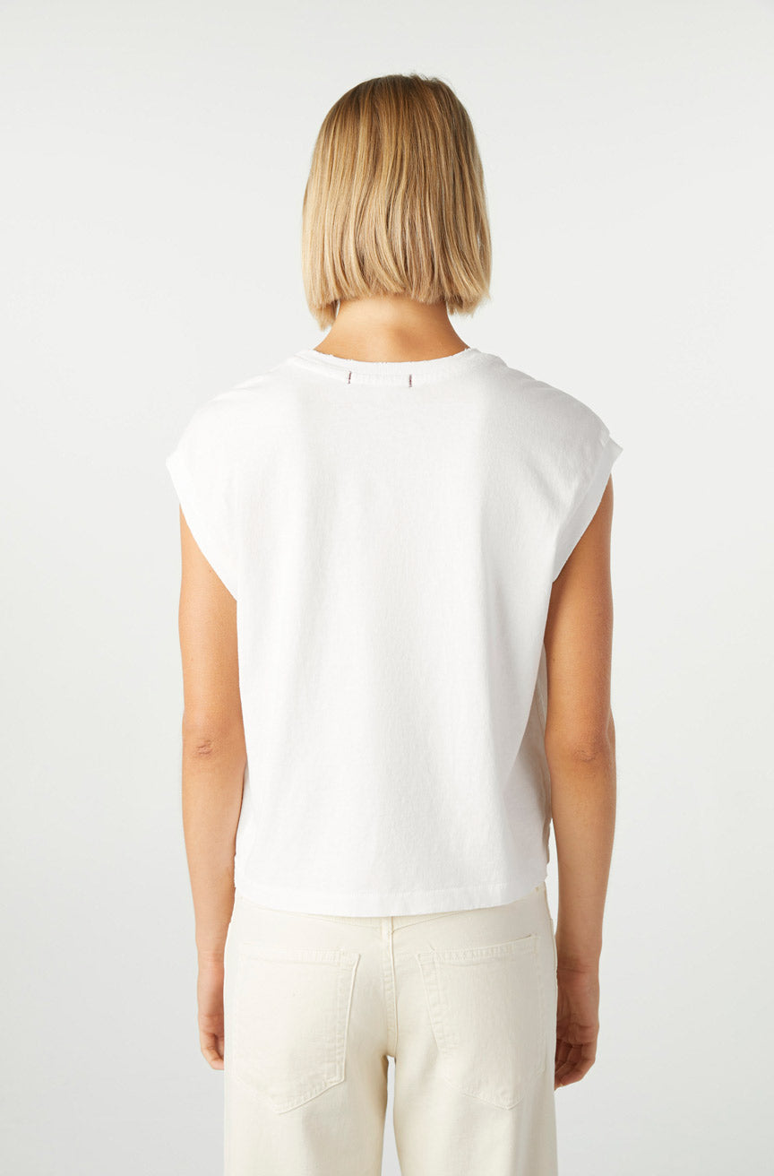 AMO Denim Sunny Tee in White