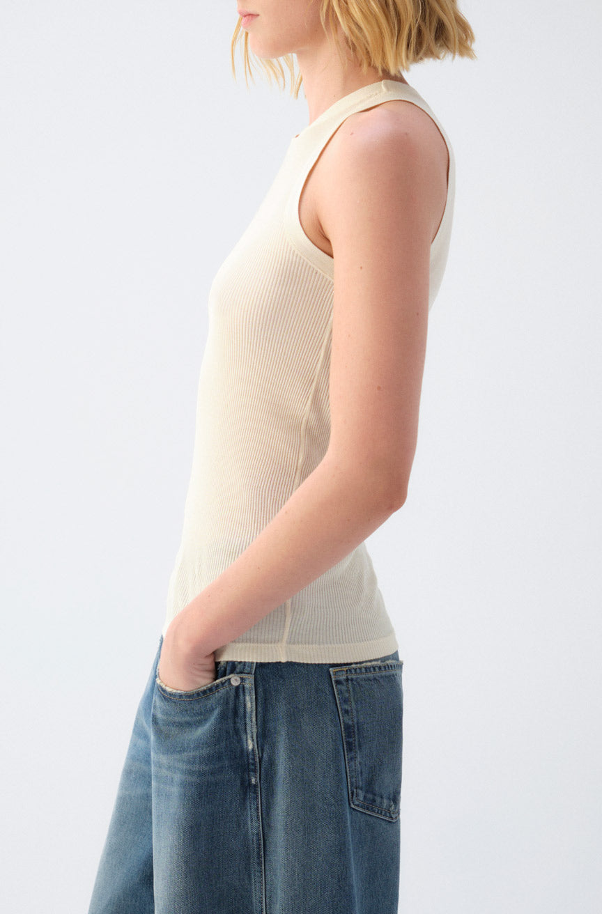 AMO Denim | Swoon Tank in Bone