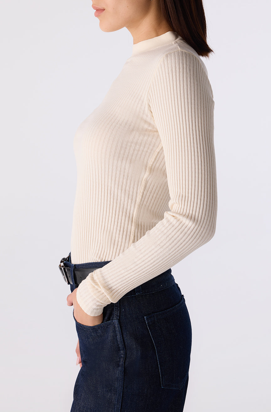 AMO Denim | Ruthie Long Sleeve in Bone