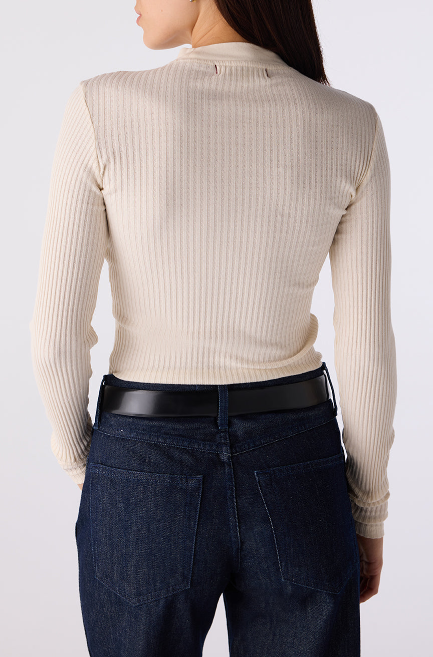 AMO Denim | Ruthie Long Sleeve in Bone