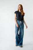 AMO Denim Vanessa Cinched Jean in Entanglement