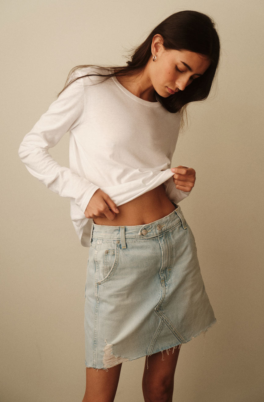 AMO Denim | Alexis Skirt in Trace