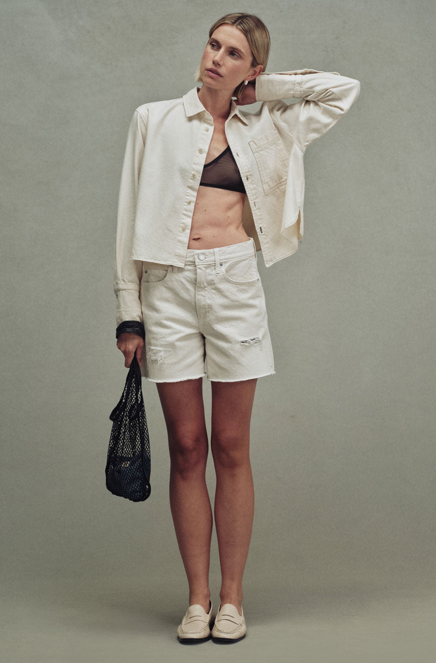 AMO Denim | Billie Short in Bone