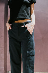 AMO Denim | Colette Cargo in Vintage Black