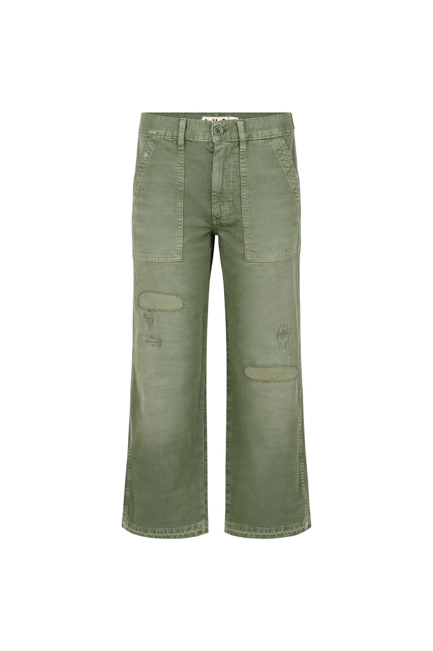 AMO Denim | Easy Army Slouch Crop in Surplus Mended