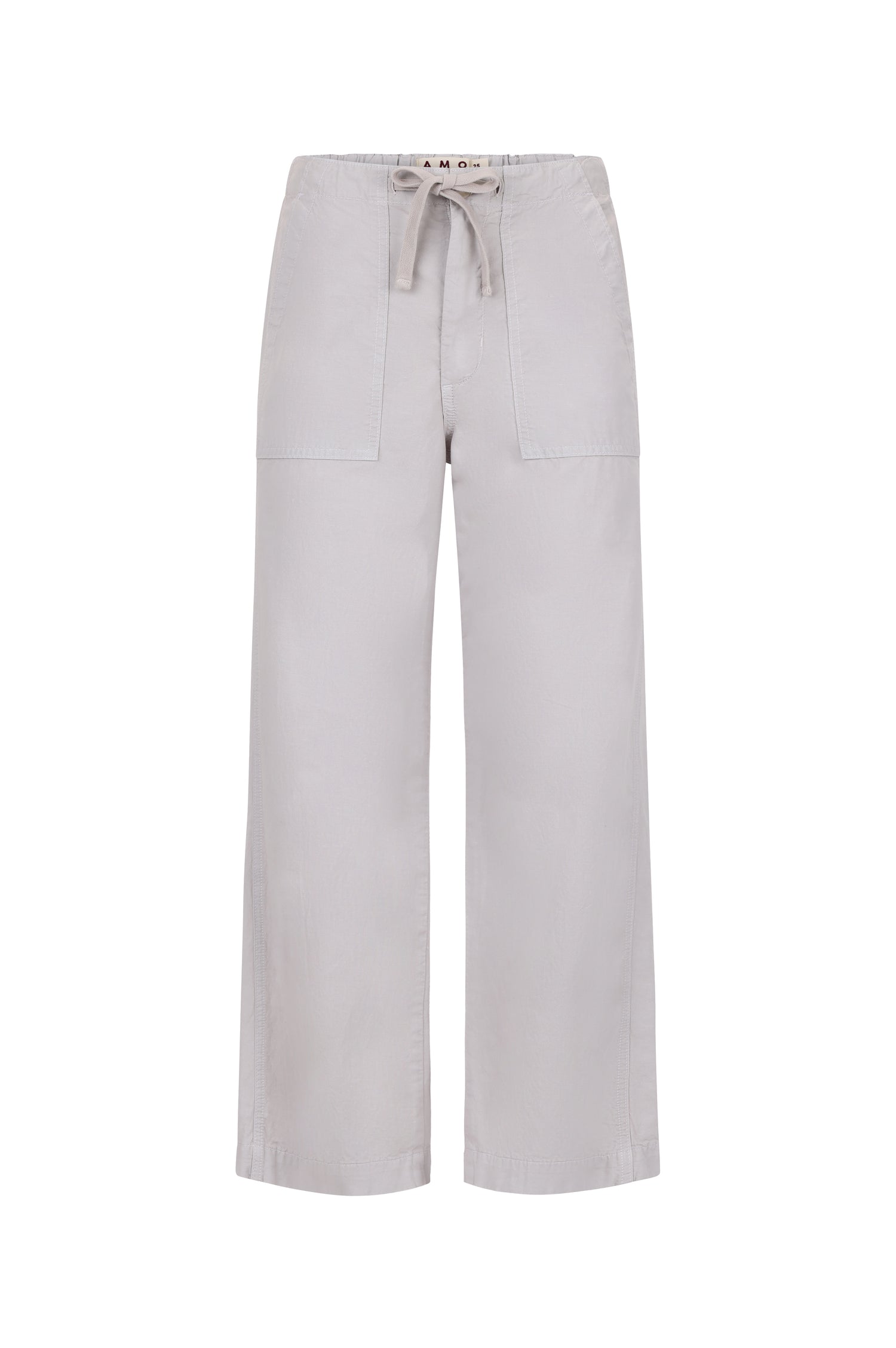 AMO Denim | Easy Drawstring Slouch Crop in Grey Quartz