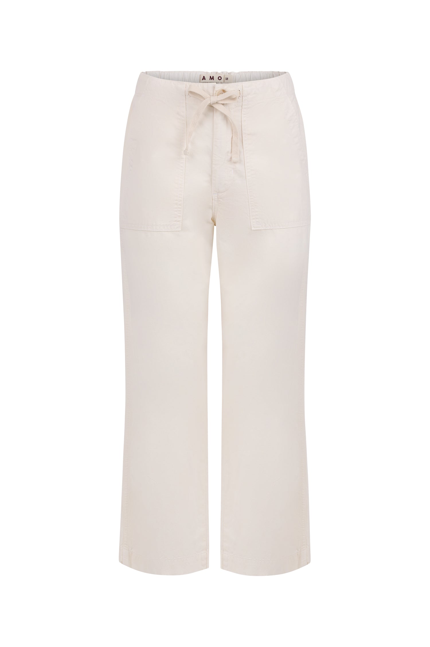 AMO Denim | Easy Drawstring Slouch Crop in Bone